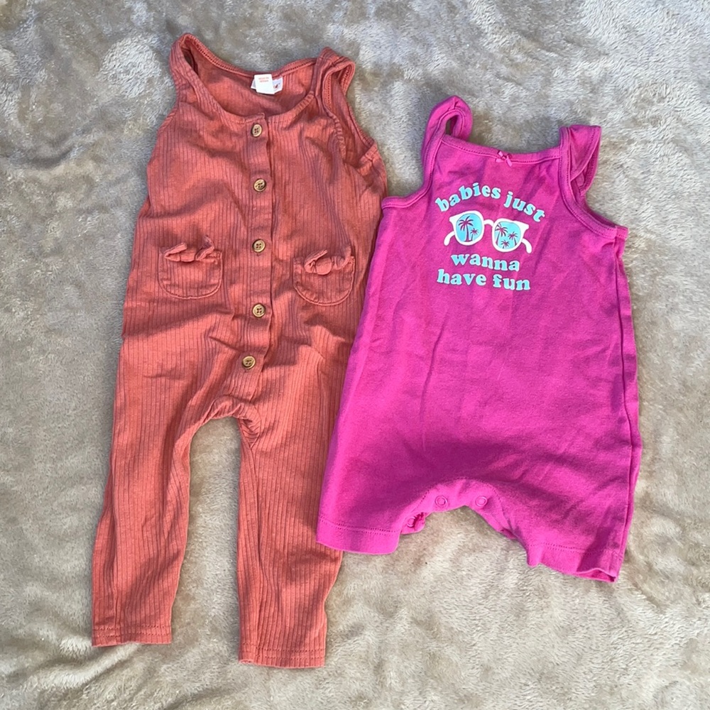 Cat & Jack 6-9 Month Romper Bundle